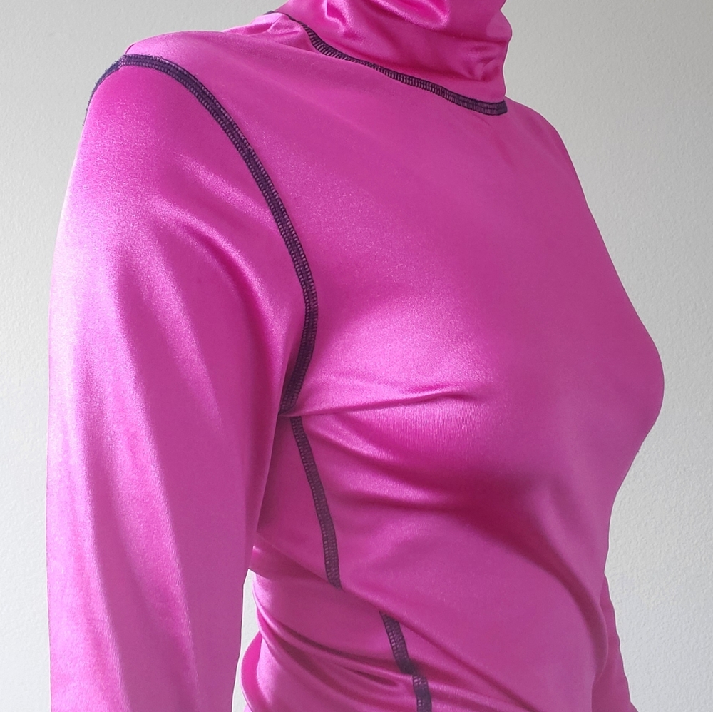 Eckhaus Latta Fuschia Pink Turtleneck